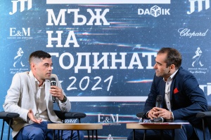 Георги Божилов и Драгомир Симеонов, водещ на церемонията